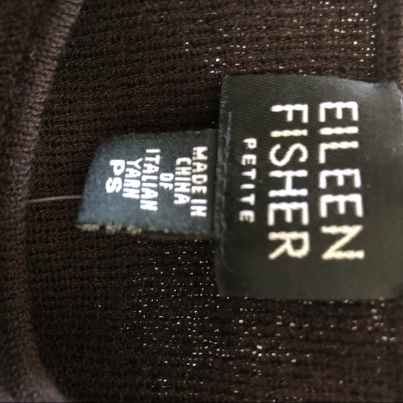 Eileen Fisher Choc Brown Scoop Neck Shell PS NWT - Picture 3 of 5